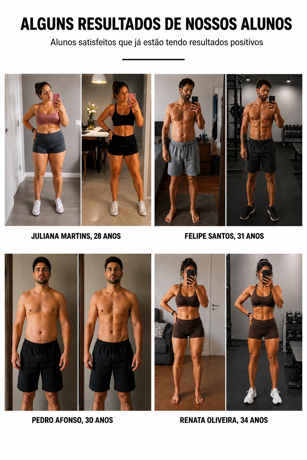 Resultados reais de alunos do MP Treinos Fit